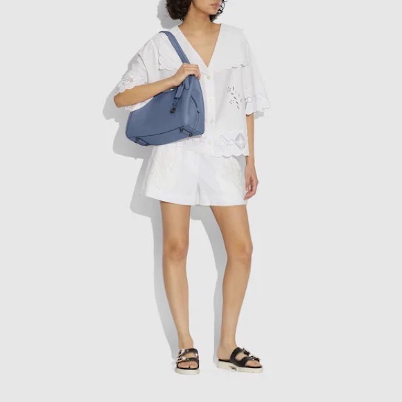 Coach Lori Leather Shoulder Bag - Washed Chambray - Picture 4 of 8